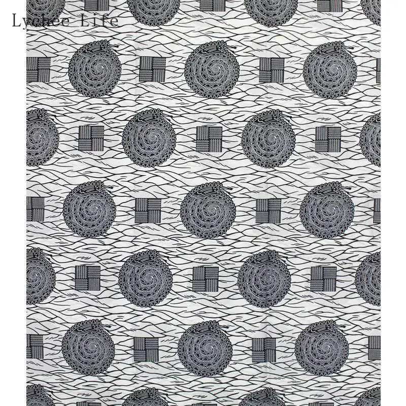 Lychee Life 1 ярд хлопок Анкара африканская Улитка ткань с цветочным принтом настоящий воск швейная ткань для женщин платье материалы для изготовления