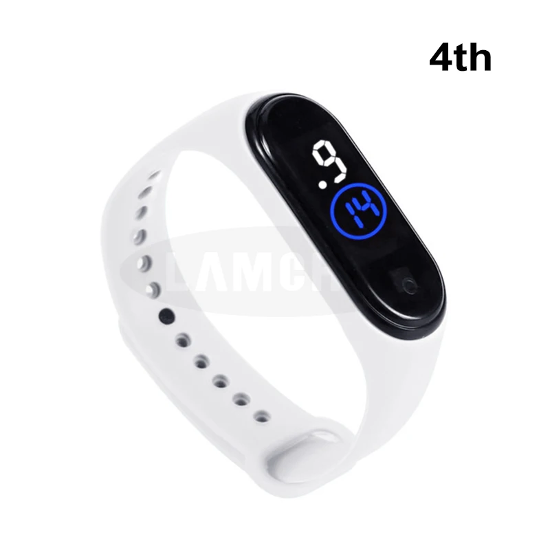G4 White Светодиодный цифровые часы Водонепроницаемый спортивный ремешок на ощупь силиконовые наручные часы Экран браслет аксессуары для часов - Цвет: G4 White