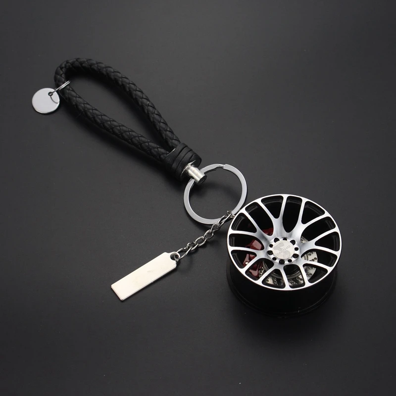 

High Quality Key Chains For Keys Motorcycle Leather Keychains Alloy CNC Wheels Style Key Rings Holder Auto Accessories Keyrings