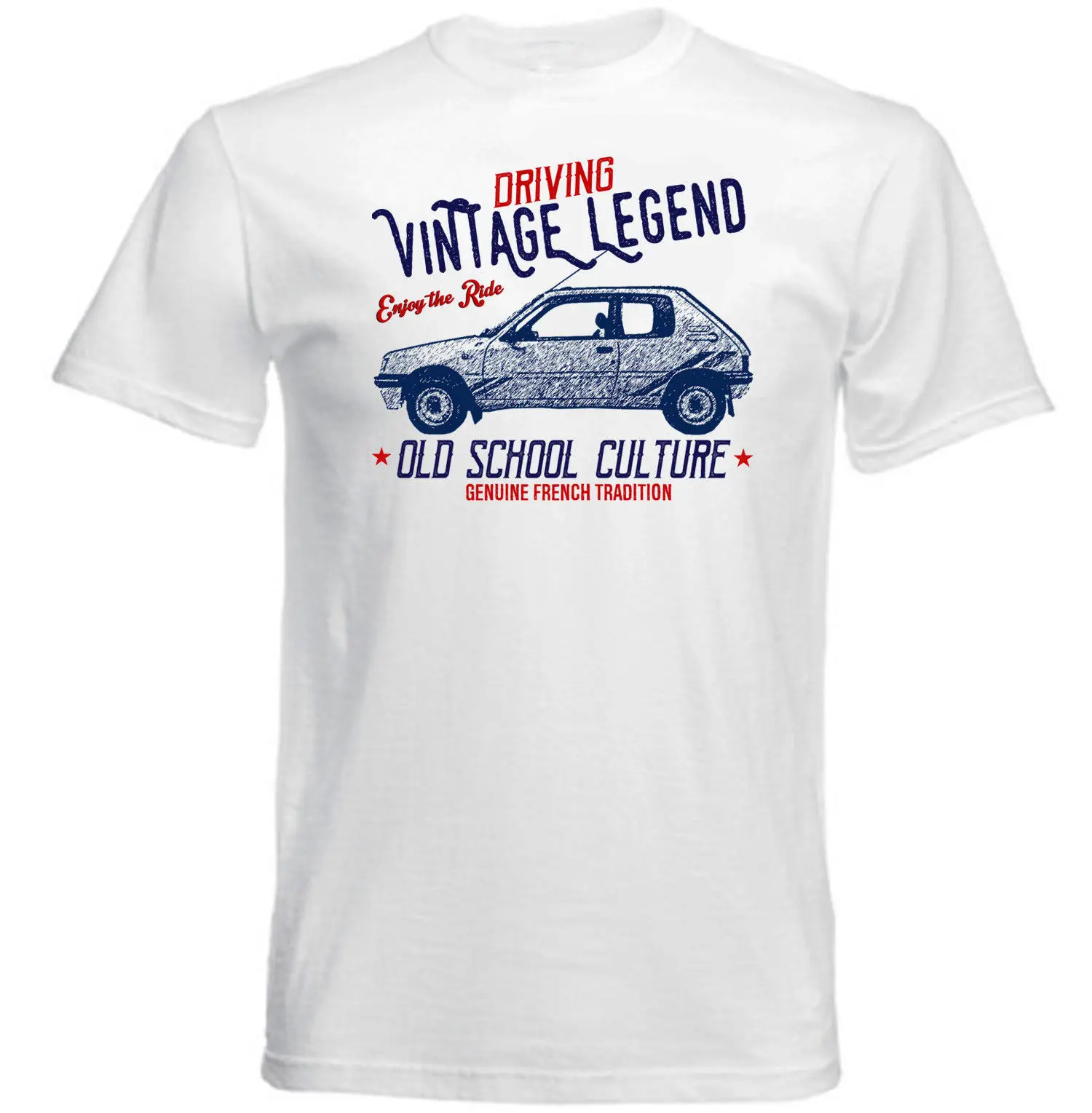 

Summer 2019 VINTAGE FRENCH CAR PEUGEOT 205 RALLY - NEW COTTON T-SHIRT white black grey red trousers hat pink RETRO VINTAGE Classic t-shirt