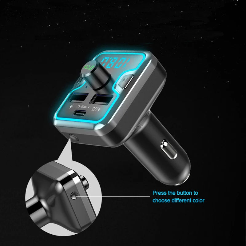 Автомобильный Bluetooth mp3 музыкальный плеер без потерь Bluetooth 5,0 Быстрая зарядка 3,0 автомобильный телефон без рук автозапчасти XC-75