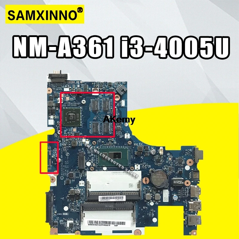 

NM-A361 motherboard for Lenovo G50-80 laptop motherboard ACLU3/ACLU4 NM-A361 R5 GPUnotebook I3-4005 CPU original Test