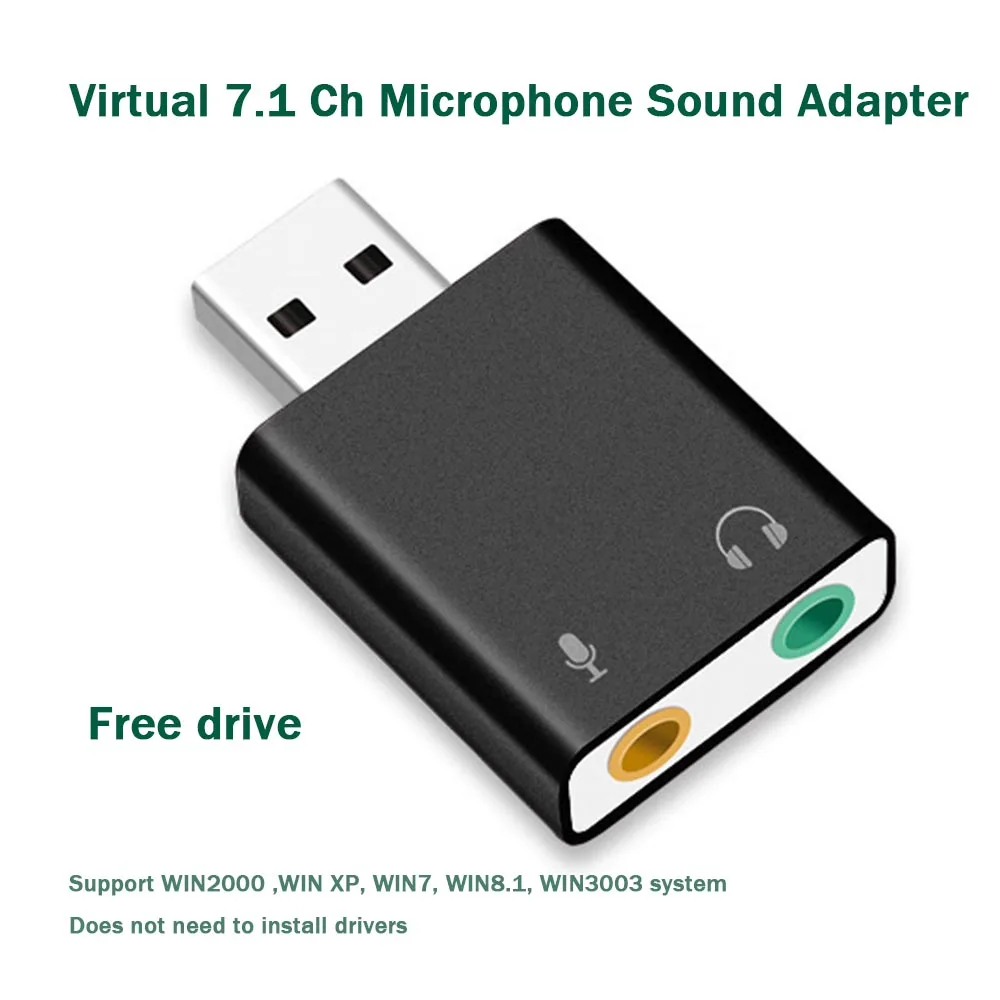 Sound Card USB Audio Interface Headphone Adapter Soundcard for Mic Speaker Laptop Computer External Sound Card usb sound card sound card