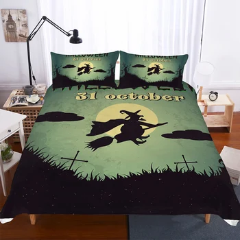 

BEST.WENSD Best-seller Halloween bed cover set California king Queen Kid single bedding cover set American style Duvet coverset
