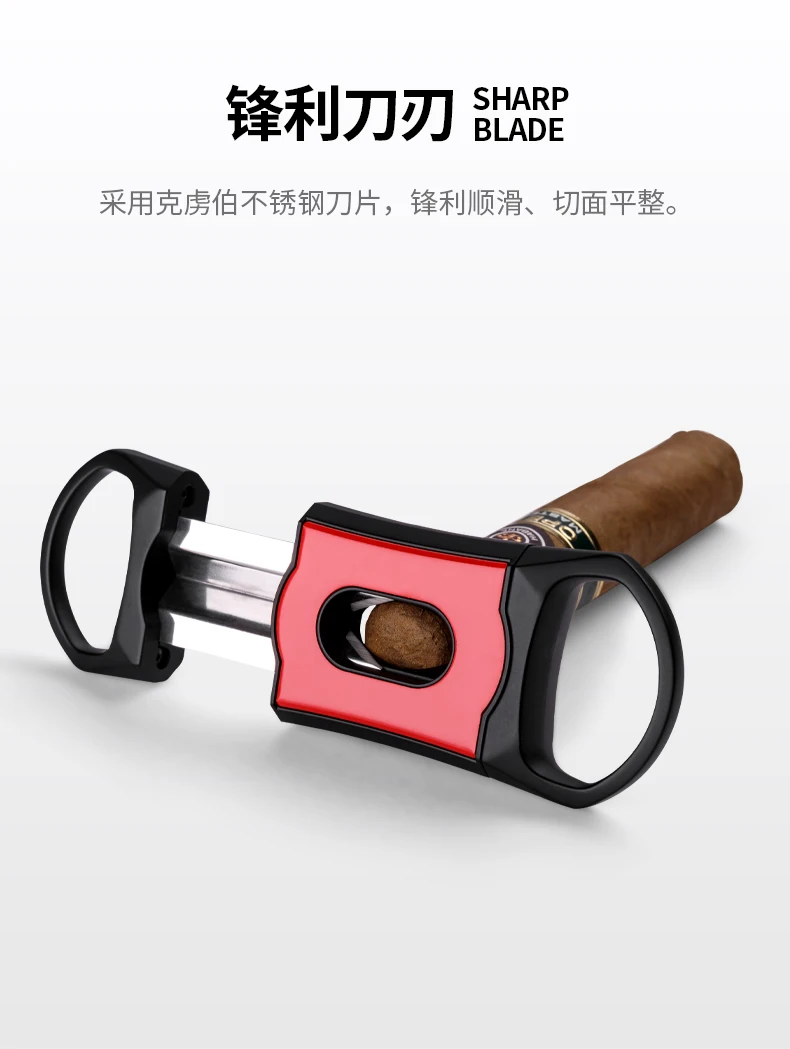 CIGARLOONG Luxury Gadgets Portable Dark Grey Stainless Steel Metal Cigar Cutter 2 Color for Choose Cigar Cutter CLE-0317