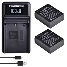 PowerTrust 1800mAh BLH-1 BLH1 BLH 1 Camera Battery+LED USB Charger for Olympus E-M1 Mark II EM1-2 EM1 Mark Camera