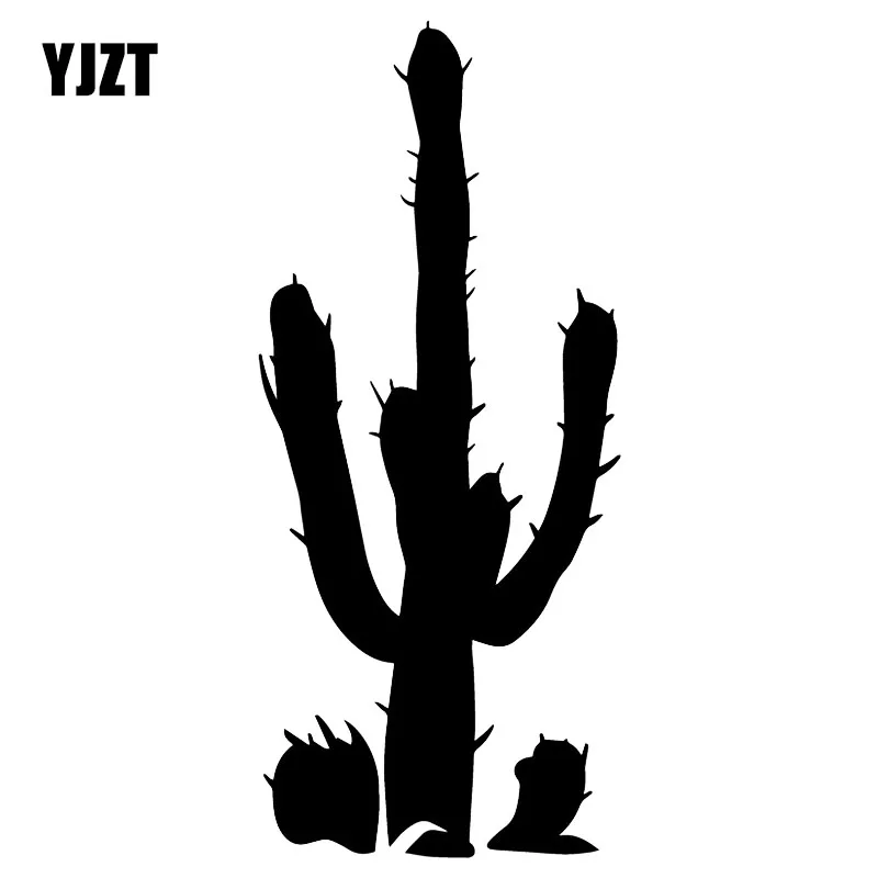 

YJZT 7.5X17.5CM Plant Cactus Plant Cartoon Car Sticker Decals Window Trunk Decoration C25-0354