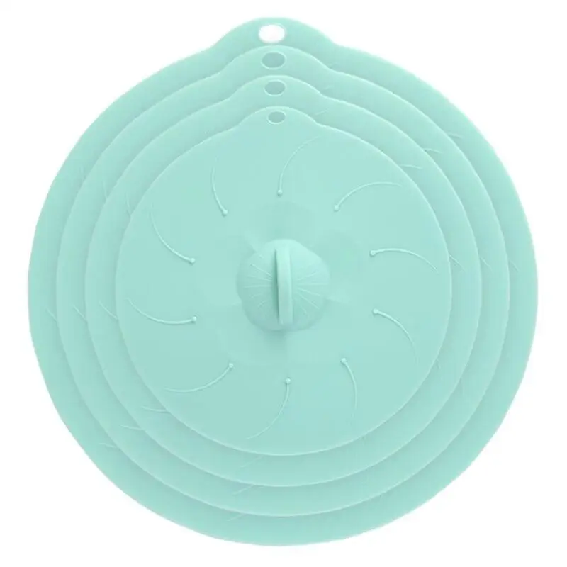 Light Blue 4 шт кухонные крышки из силикона для сохранения свежести пищевых продуктов, герметичные крышки для фруктов, кухонные крышки, инструменты для приготовления пищи - Цвет: Light Blue