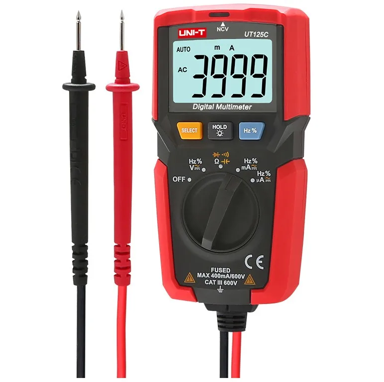 Ручной Карманный цифровой мультиметр AC/DC тестер напряжения multimetro uni-t Amp Ohm cap Hz NCV