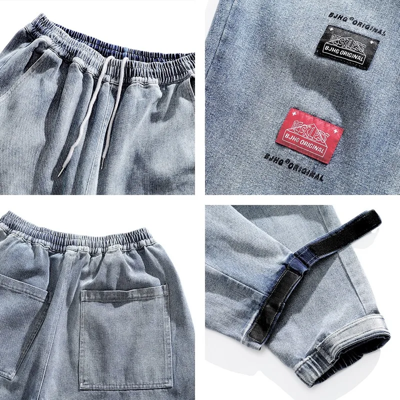 Мешковатые джинсы в стиле хип-хоп, штаны-шаровары для мужчин s Pantalon Homme Jean Herren Harajuku Denim, мужская синяя одежда Modis, уличная одежда