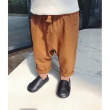 YYC/детская одежда для младенцев летняя одежда для младенцев штаны-шаровары bao ku широкие брюки со шнуровкой сзади для мальчиков тонкие, крутые