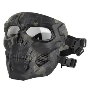 

Limit Discounts Camouflage Skeleton Mask Halloween Skeleton Airsoft Mask Cool Skull Half Face Camouflage Equipment Mask Helmet
