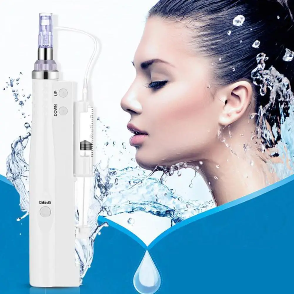 

Handheld Mini Water Light Electric Micro needles Makeup Cartridge Nano Microneedles Skin Whitening Rejuvenation Rotary Needle
