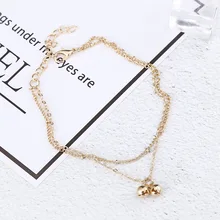 Европа и Америка стиль ножной браслет поставка товаров креативный ретро двойной слой кисточки колокол подвеска ножного браслета ножной браслет набор