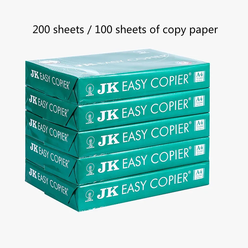 Tanie A4 200/100 arkuszy kserografii biuro papier do druku 70g biznes
