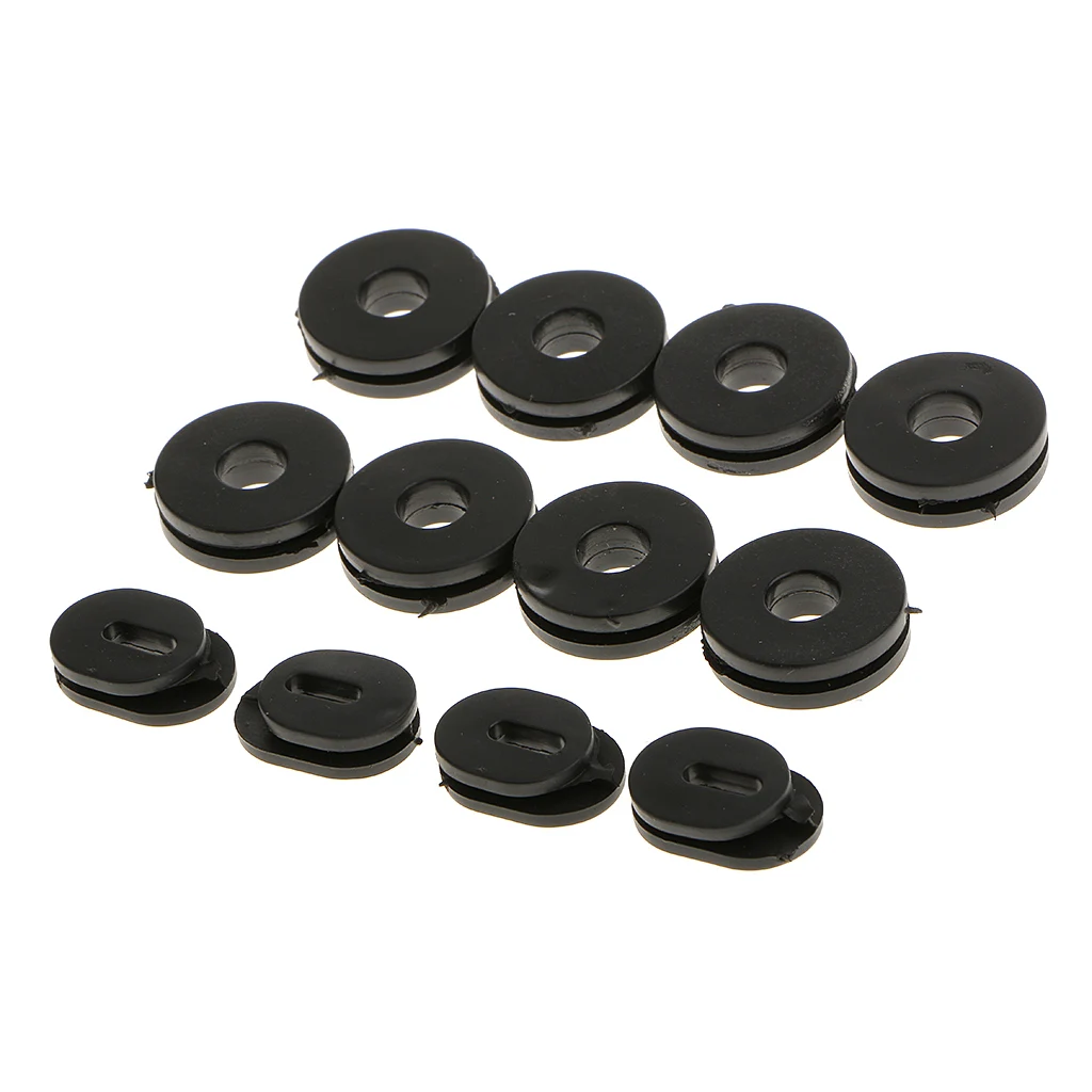 

12pcs Black Rubber Large Small Side Cover Grommets For Motorcycle Car Auto GS125