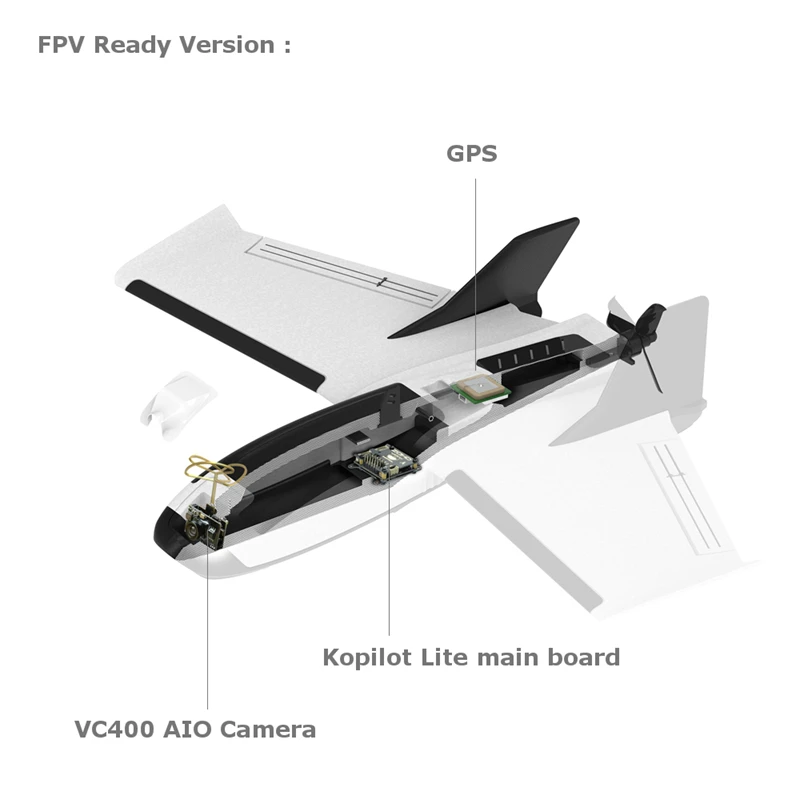 ZOHD Dart250G 570mm Wingspan Sub-250 grams Forward Wing AIO EPP FPV Model Remote Control Airplane PNP Toys w/ FPV Ready Version