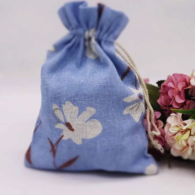 10 шт. 13x18 см стиль хлопок лен тканевый мешок для сбора пыли носки/choolate/Конфеты/ленты получить мешок домашнего Фламинго/Цветы Подарочная сумка - Цвет: same as pic