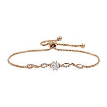 WEIMANJINGDIAN элегантный кубический цирконий кристалл свадебные браслеты для женщин в розовое золото/серебро цвета покрытием