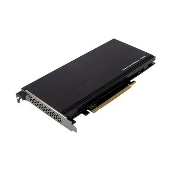 

PCIE3.0 X16 TO 4-NVME M.2 SDD Adapter High Speed 32Gbps M.2 Ports to PCIe 3.0 X16 Rised Controller Card for PC