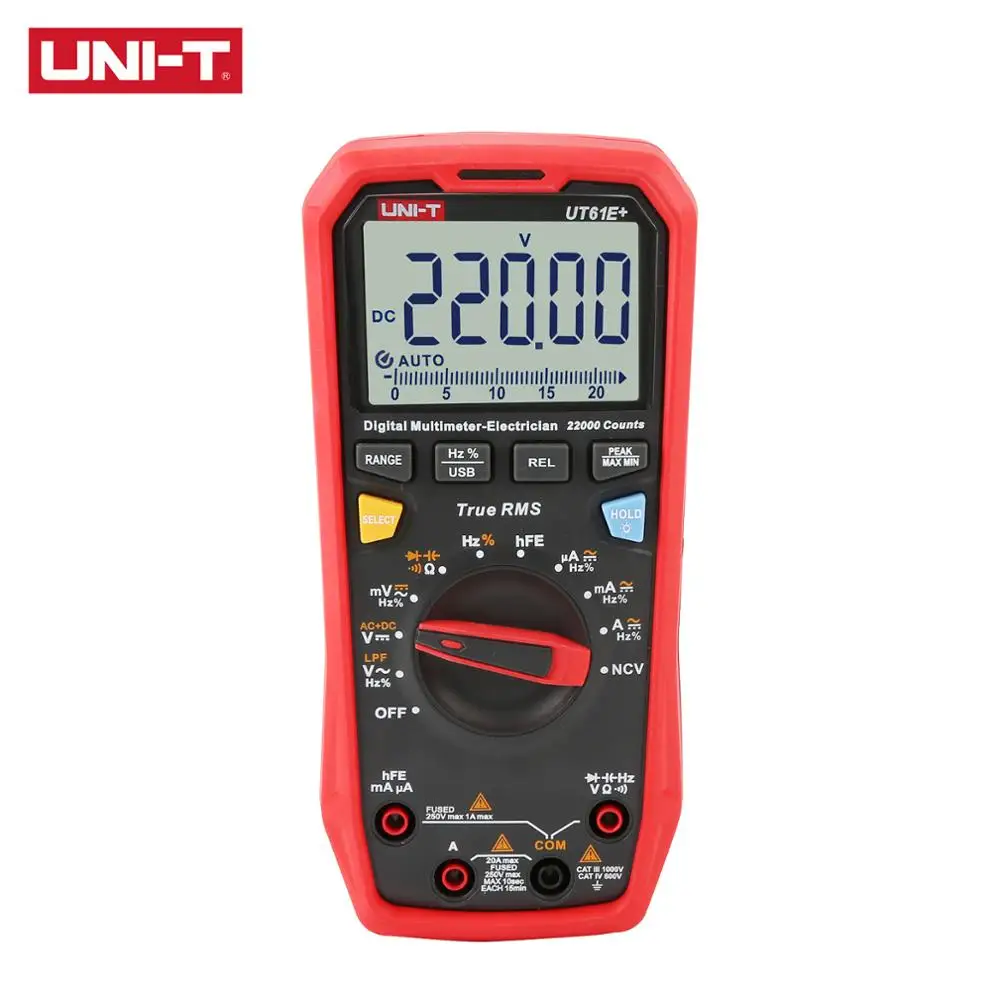 UNI T UT61E + UT61B UT61D 1000V True RMS цифровой мультиметр оснащенный звуковой и видимой