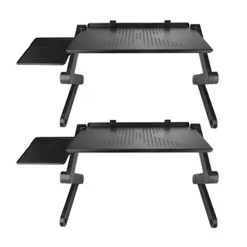 

Foldable Laptop Computer Desk with/without Cooling Fan Folding Adjustable Lap Notebook Holder Stand Tablet Vented Tray Support