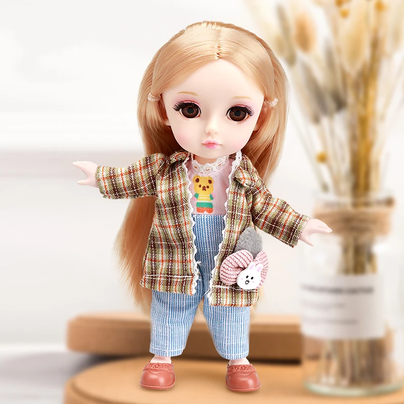 1/8 BJD мини кукла 16 см подвижные шарнирные Красивые 3D глаза для маленькой девочки