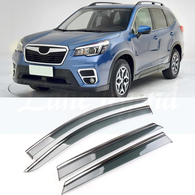 Для Subaru Forester SK декоративные аксессуары пластиковый внешний козырек вентиляционные Шторы окно Защита от солнца и дождя дефлектор 4 шт - Цвет: Car window