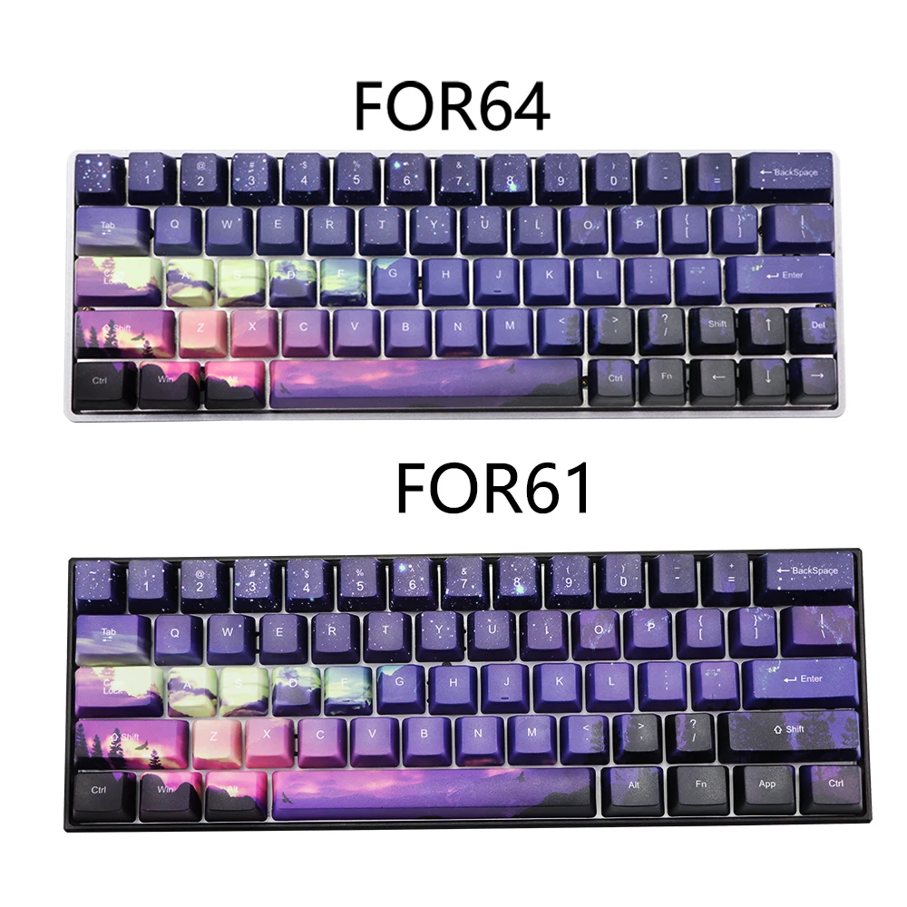 Mechanische Toetsenbord keycap Voor GH60 RK61/ALT61/Annie /poker GK61 GK64 dz60 сублимация pbt Keycap OEM набор|Клавиатуры|
