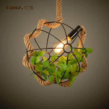 

Countryside Style Plant Pot Pendant Light Droplight Garden Deco Hanging Lamp Square Round Shape Wrought Iron Restaurant Cafe Bar