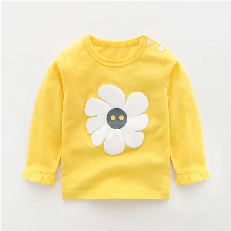 Autumn New Baby's T-shirts For Girls Boys New Long Sleeve Kids T-shirts Cartoon Printed Tops Tees Casual Blouse Spring