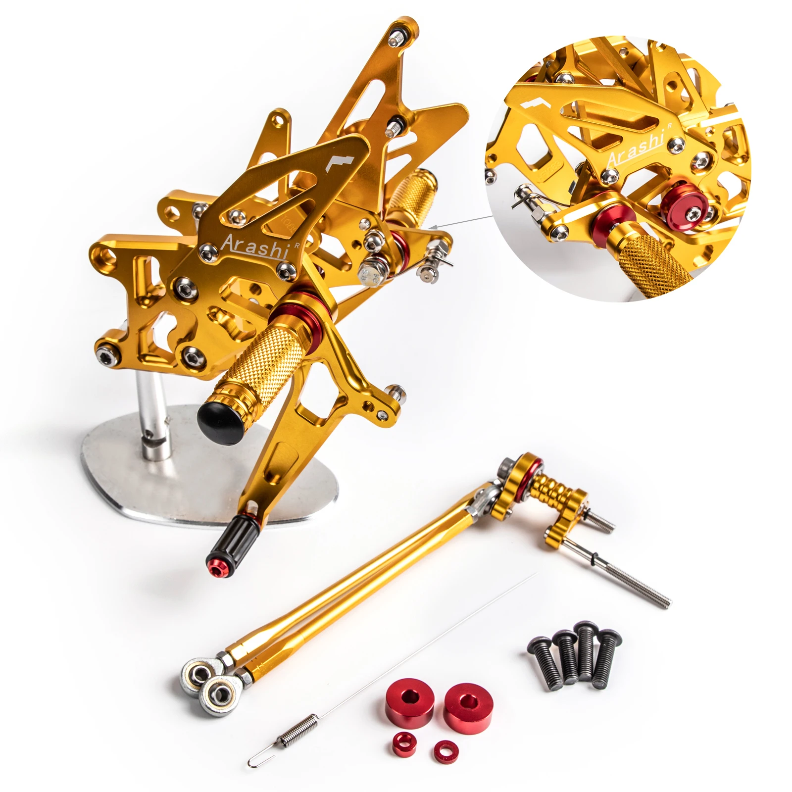 

Areyourshop For HONDA CBR600RR CBR 600 RR ABS 2009-2022 Rearset Rear set Footpegs Adjustable Peg Pedal Motorcycle Footrests