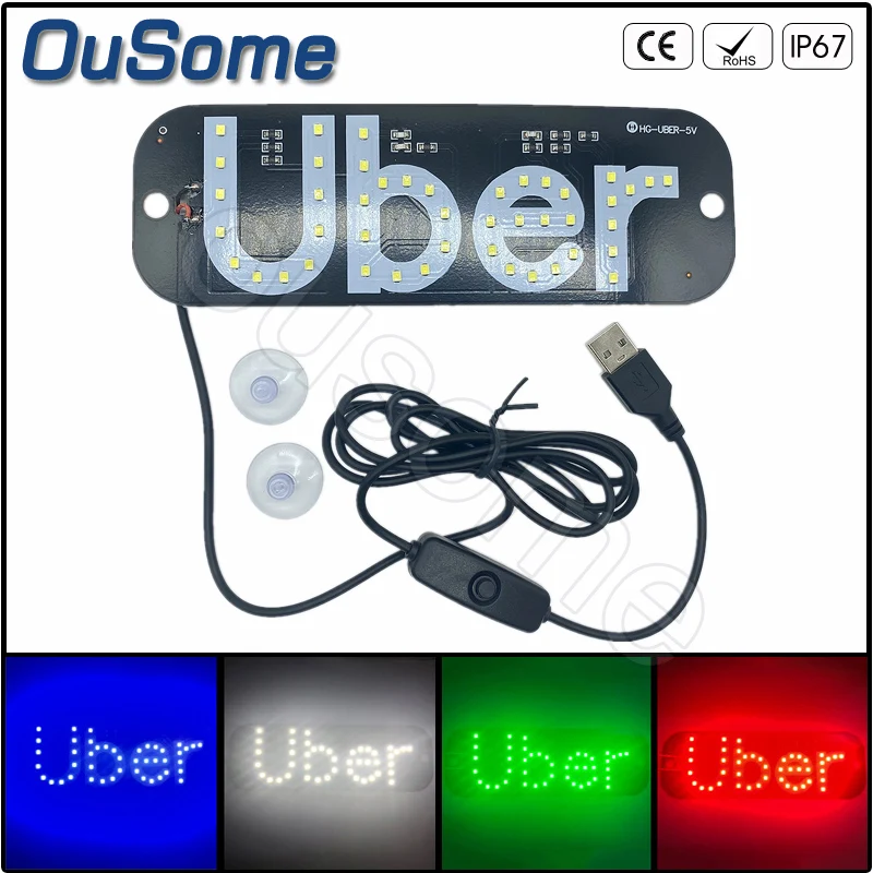 1 упаковка световая панель для такси красный/белый/синий/зеленый USB с