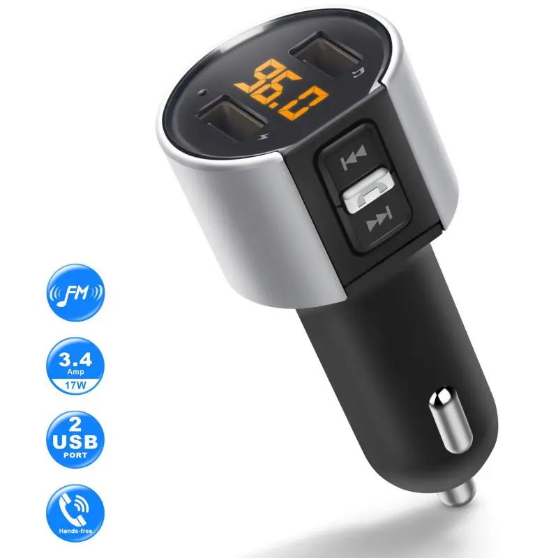 1 1 шт. автомобильный Bluetooth fm-передатчик QC3.0 беспроводной Bluetooth fm-радио адаптер музыкальный плеер fm-передатчик/автомобильный комплект - Формат цифровых медиаданных: 1