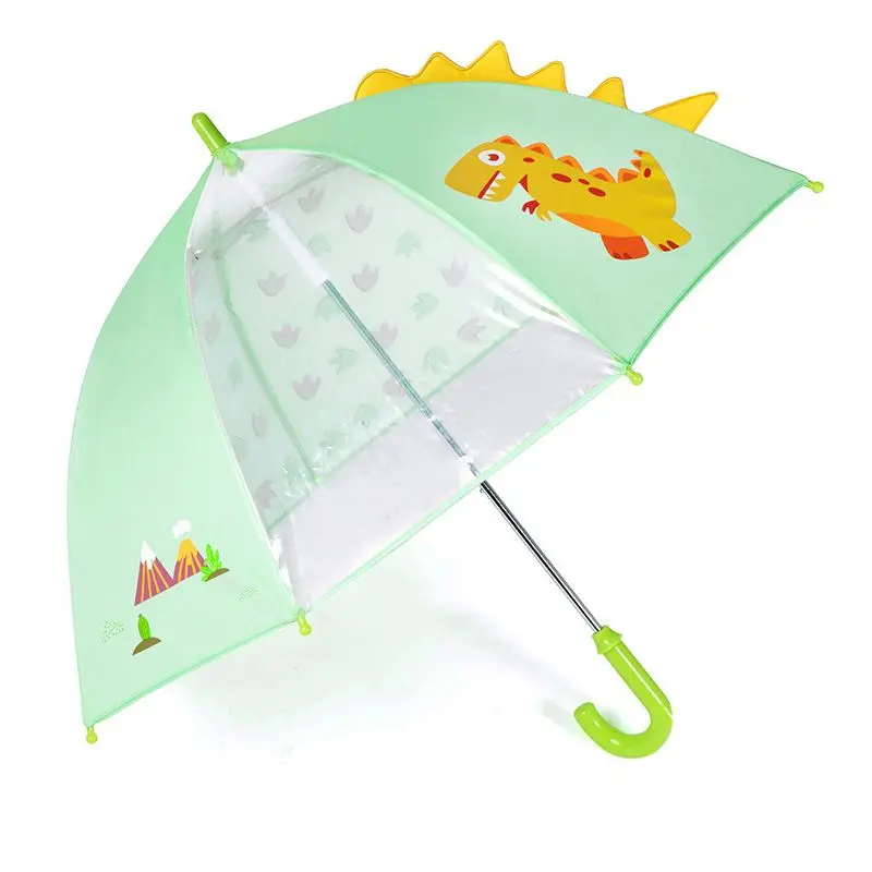 Детский зонтик, мультяшный стереоскопический маленький динозавр, для учеников начальной школы, детские зонты с длинной прямой ручкой - Цвет: GY-70 cm