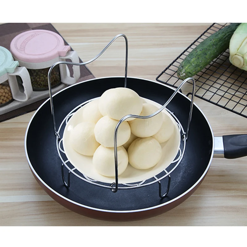 Стойка для яйцеварка Trivet 9/7 отверстия с термостойкими ручками Складная стойка из нержавеющей стали 2019ing