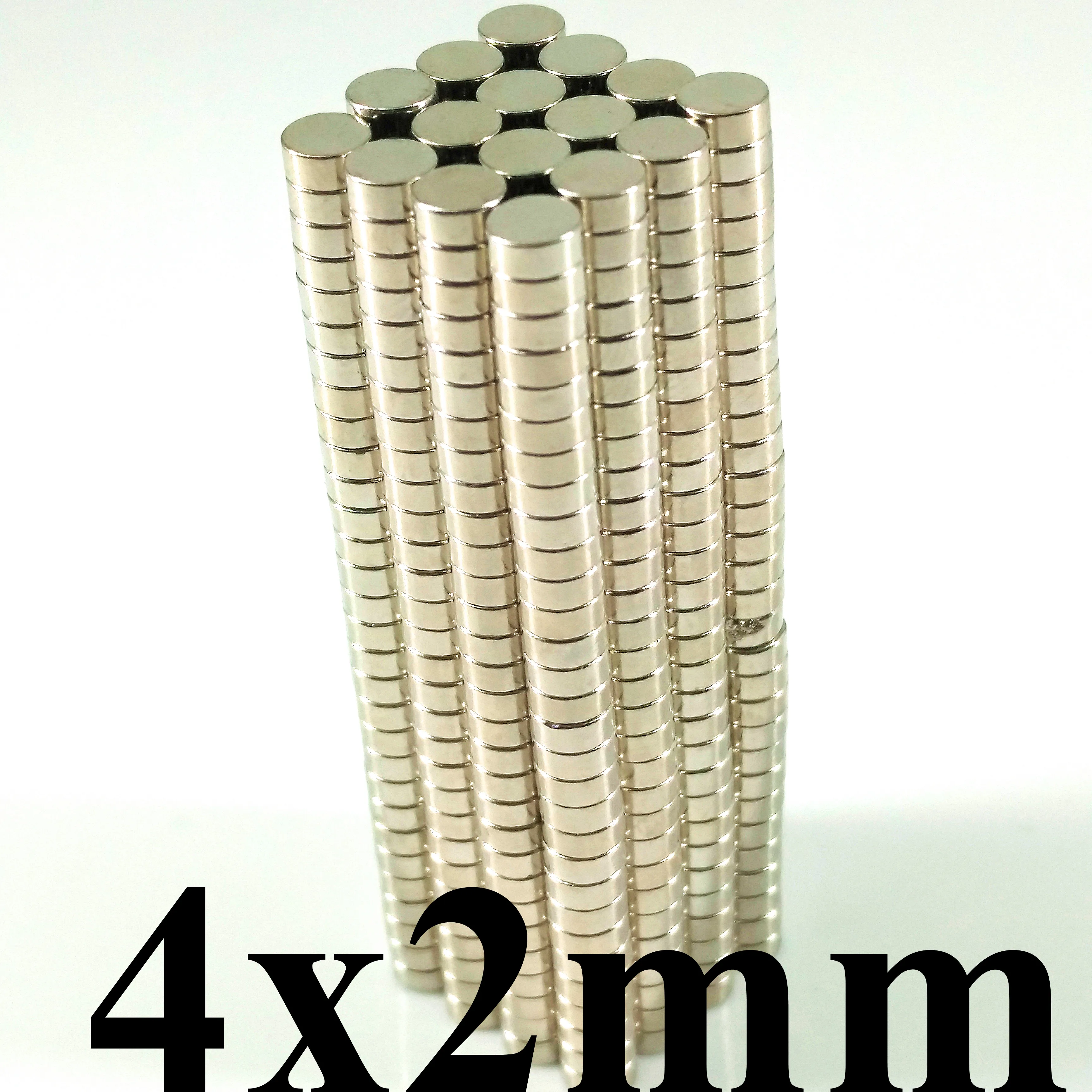 500 шт disc4x2mm n35 редкоземельные супер Магниты Неодимовые объемные NdFeB магниты никель 4*2 мм