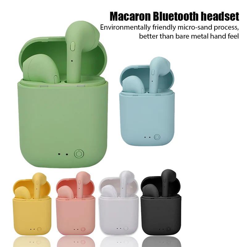 Беспроводная гарнитура Macaron color TWS Bluetooth 5 0 спортивные наушники-вкладыши с