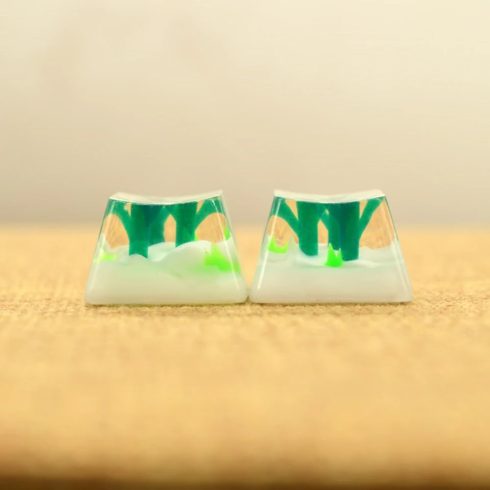 

Bamboo Resin ESC Keycaps For Cherry Mx Swicth Mechanical Game Kayboard Use R4 Backlight Keycap For Keyboard DIY Decoration