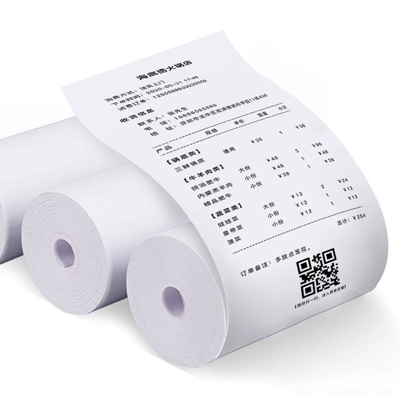Thermal Printing Paper 57*30mm 8 Rolls 6.5 Meters Thermal Paper for Cash Registers POS Printer Accessories thermal cash register paper