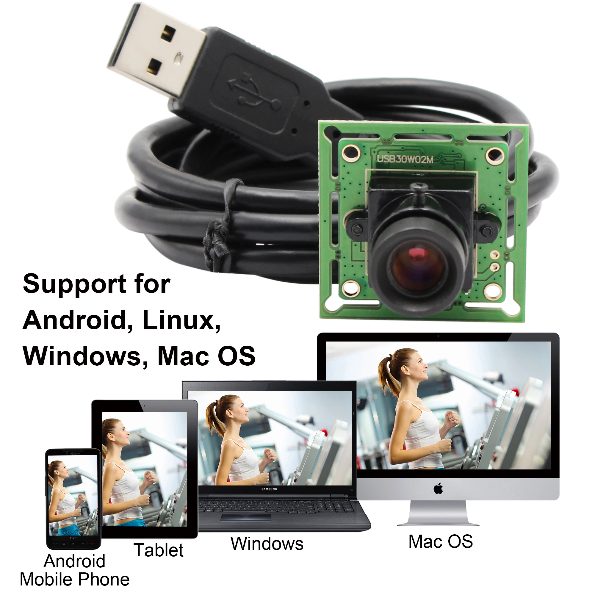 ELP 640*480 VGA USB2.0 OmniVision OV7725 цветной CMOS M12 объектив USB модуль камеры с MJPEG 60 fps плата