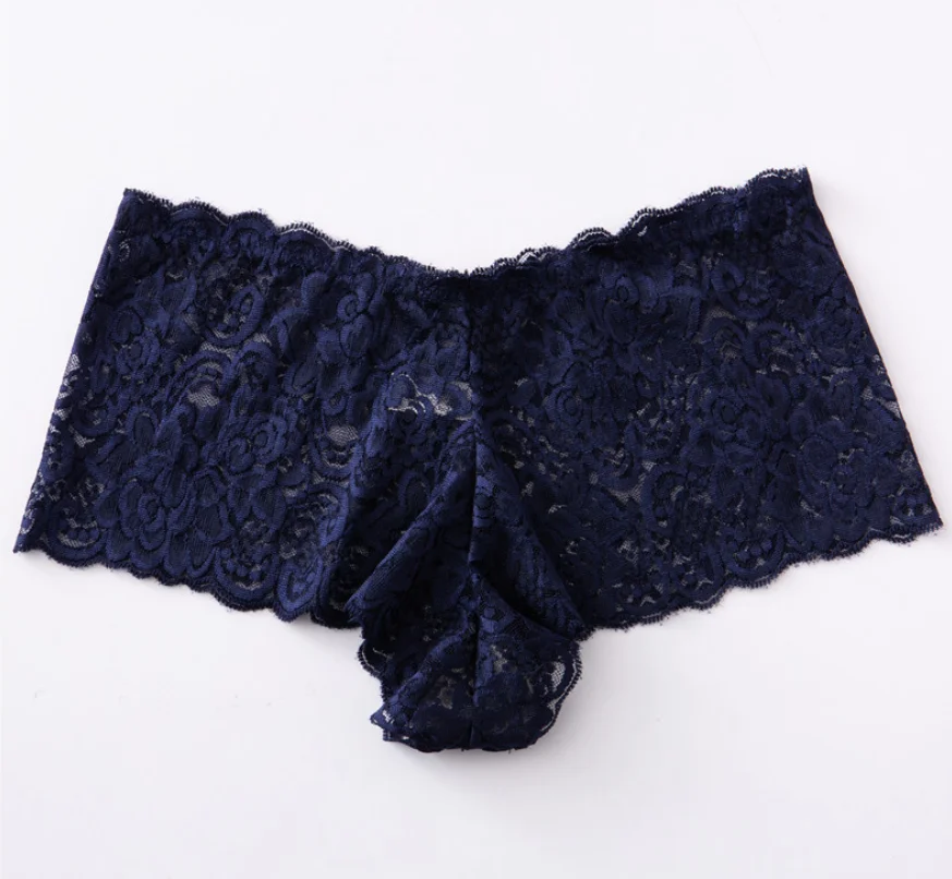 

New product underwear women Japanese sexy lace breathable seamless mid-waist transparent boxer briefs women