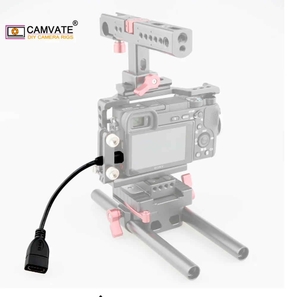 Стандартный HDMI Мини (тип C) штекер на A) гнездо адаптера (6 дюймов) для DSLR камеры
