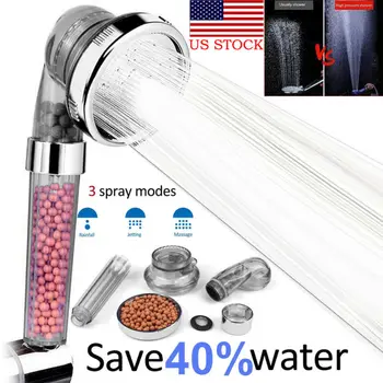 

High Turbo Pressure 40 Percent Water Saving Laser Ionic 3 Filters Shower Head US