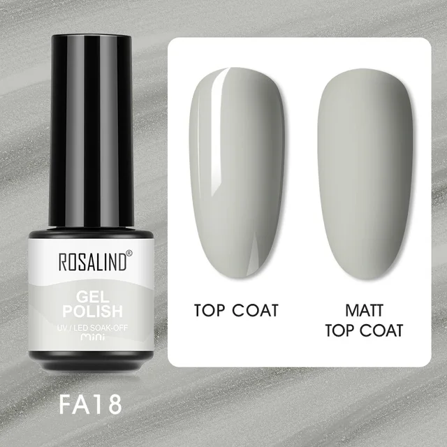 ROSALIND Nail Gel Polish Neon Luminous Hybrid Varnish Manicure Semi Permanent UV Gel Nail Art Base Top Coat Gel Nail Polish New FXA-FA18