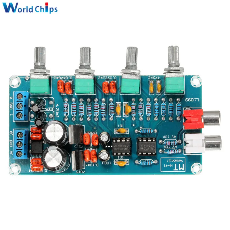 DIY Audio Amplifier Kit Dual NE5532 Preamplifier Board AC5-16V DC6-24V ...