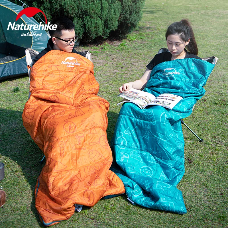 Спальный мешок Naturehike Сверхлегкий хлопковый дышащий спальный 800 г для кемпинга на