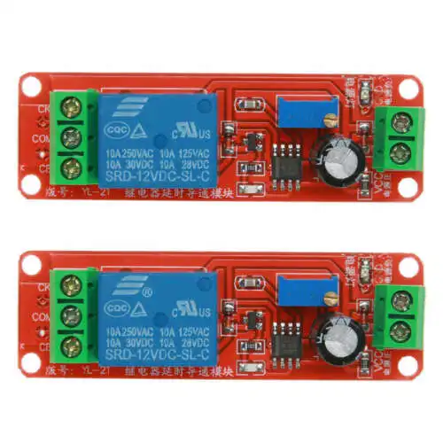 

2 Pcs DC 12V Infinite Cycle Delay Timing Timer Relay on/off Switch Loop Module 10A 120
