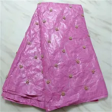 Дизайн бязь брокад Richer Getzner 5 ярдов камни бисер Морская раковина одежды ткань хлопок кружева материалы для платья