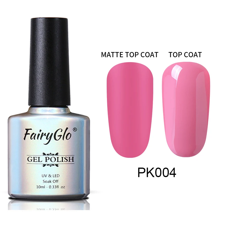FairyGlo 10 мл серая серия УФ-гель для ногтей матовое верхнее покрытие цвет полуперманентный замачиваемый УФ-гель лак Сделай Сам дизайн ногтей гель-эмаль - Цвет: PK004